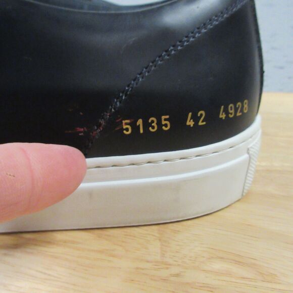 Common Projects Court Boxed Leather Sneakers EU 42, US 9 Blue Made in Italy - Picture 6 of 11